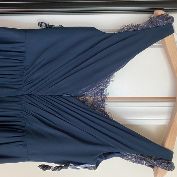 Navy Floor Length Jenny Yoo Dress - Picture 3 of 3